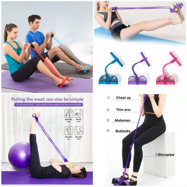 Pedal Resistance Band Set: Gym Workout Expander for Fitness