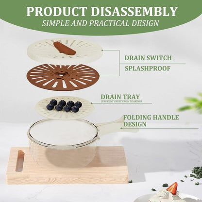 Foldable Drain Basket 2-in-1 Multipurpose & Smart