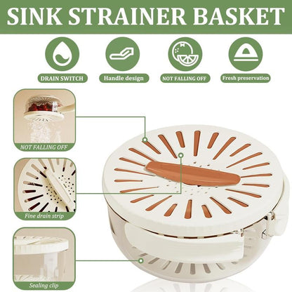 Foldable Drain Basket 2-in-1 Multipurpose & Smart