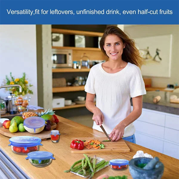 6-Piece Silicone Spill Stopper Set for Kitchen