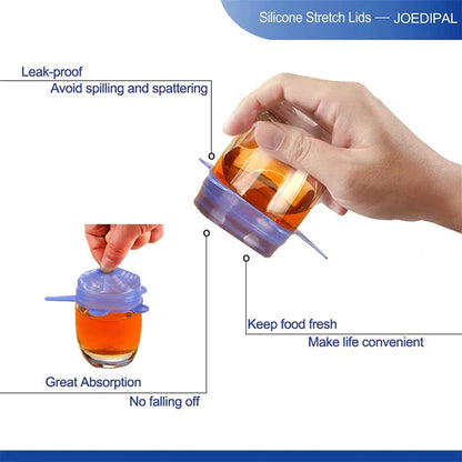 6-Piece Silicone Spill Stopper Set for Kitchen