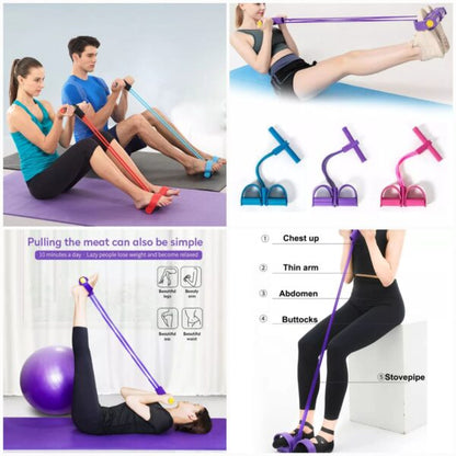 Pedal Resistance Band Set: Gym Workout Expander for Fitness