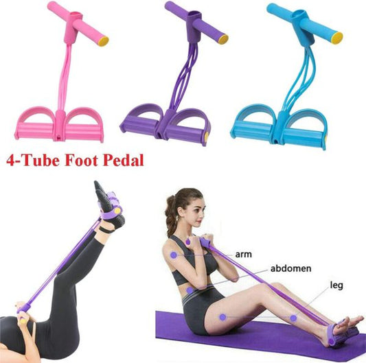 Pedal Resistance Band Set: Gym Workout Expander for Fitness