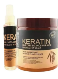 Duo Hair Nourishment Deal: Keratin Hair Mask & Serum Treatment