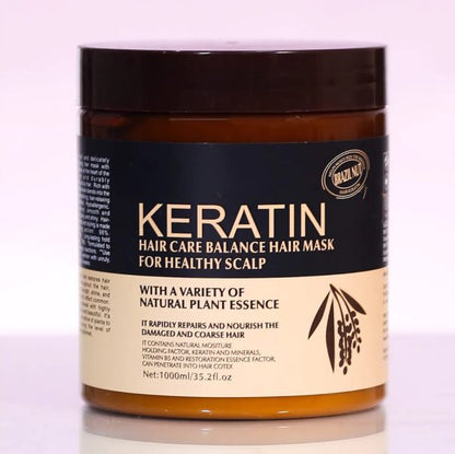 Duo Hair Nourishment Deal: Keratin Hair Mask & Serum Treatment