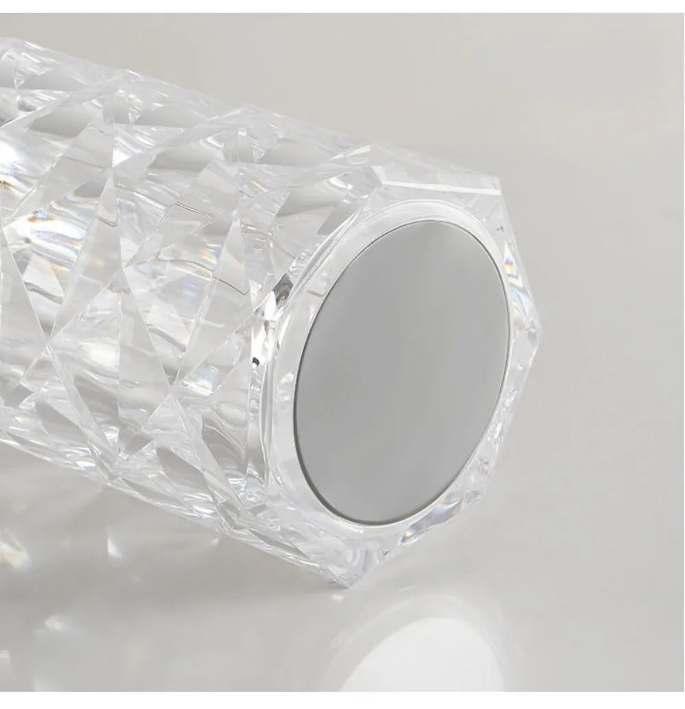 LED Crystal Table Lamp: Rose Light Projector for Bedroom Atmosphere